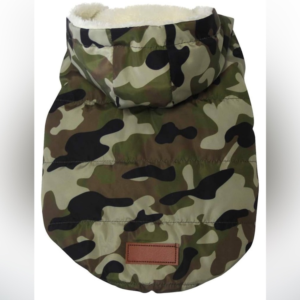 Dog Camouflage Jacket with Hood